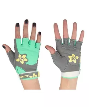 Перчатки для фитнеса Star Fit SU-112 серый-мятный-желтый