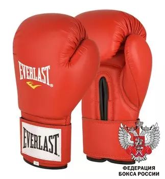Перчатки для любительского бокса Everlast Amateur Cometition PU 10oz 641000-10R PU красный