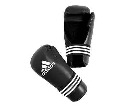 Перчатки полуконтакт Adidas Semi Contact Gloves черные adiBFC01