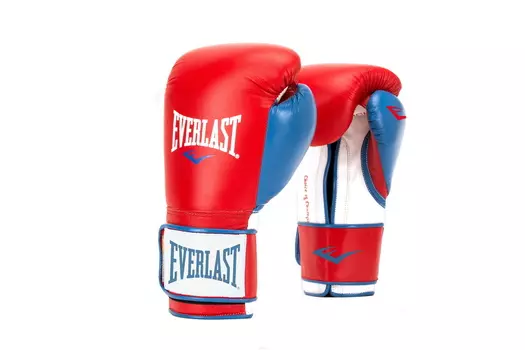 Перчатки тренировочные Everlast Powerlock PU 16oz красн/син. P00000730