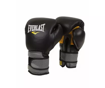 Перчатки тренировочные Everlast Pro Leather Strap 10 oz черный 691001