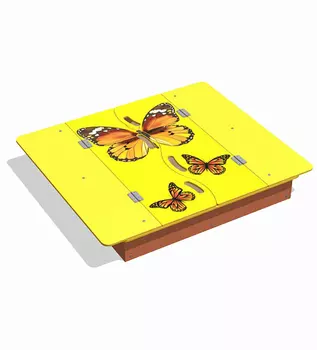 Песочница с крышкой Бабочки Romana 057.36.00