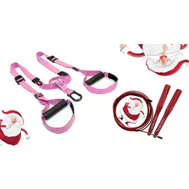 Петли для функционального тренинга Original Fit.Tools Pink Unicorn со скакалкой в подарок FT-NYG-003