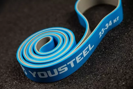 Петля двухцветная YouSteel 32мм, серый+голубой