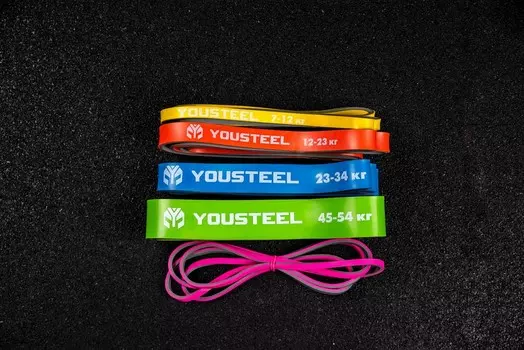 Петля резиновая двухцветная 208х0,45х6,4см YouSteel серый+черный