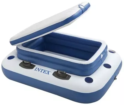 Плавающий холодильник 122х97см River Runs Intex с подстаканниками 58821