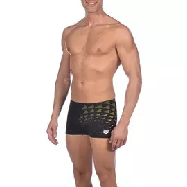 Плавки Arena One Tunnel Vision Short, 002279-503, 100% полиэстер, черно-желтый