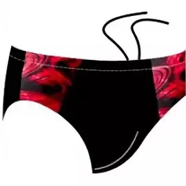 Плавки Atemi ВВ3 14 детские для бассейна, принт. вставки черный/красный