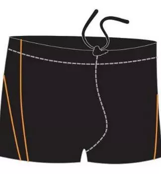 Плавки-шорты Atemi ВВ 6 1 детские для бассейна, пайпинг черные