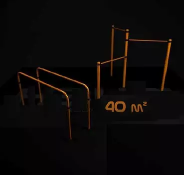 Площадка для воркаута. Уровень двор. 40 кв.м. Hercules W-6.07 4990