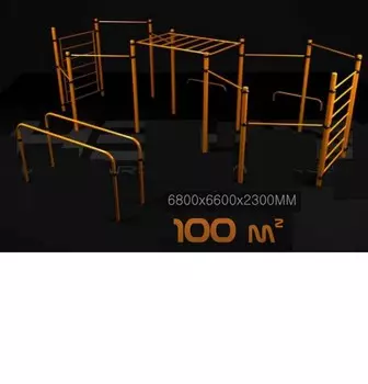 Площадка для воркаута. Уровень - район. 100 кв.м. Hercules W-6.10 4993