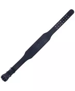 Пояс атлетический Star Fit SU-320 4 дюйма, натуральная кожа, черный