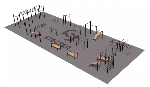Проект Stecter Парковая площадка для Воркаут 4-2 5085