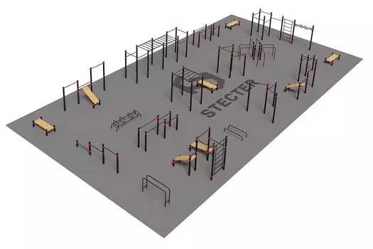 Проект Stecter Парковая площадка для Воркаут 4-4 5083