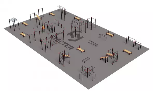 Проект Stecter Парковая площадка для Воркаут 4-6 5081