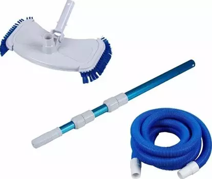 Пылесос ручной Poolmagic 10,5 метров со щеткой Deluxe, штангой