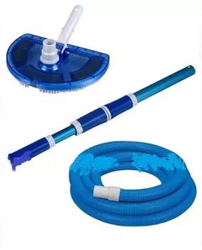Пылесос ручной Poolmagic 9 метров, со щеткой в форме полумесяца, штангой