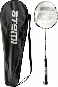 Ракетка для бадминтона Atemi графит, чехол, бел/син, BA-1000