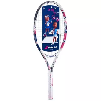 Ракетка для большого тенниса детская 7-9 лет Babolat B`FLY 23 Gr000 140486 бело-розовый