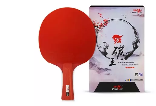 Ракетка для настольного тенниса 5* Double Fish СК-10 Red Carbon King