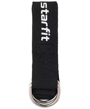 Ремень для йоги 183см, хлопок Star Fit YB-100 черный