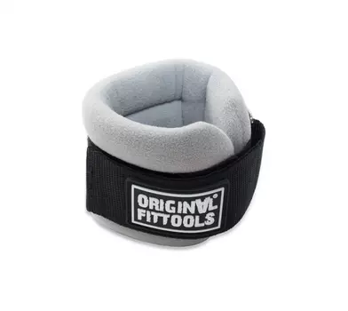 Ремень для тренировки мышц бедра и ягодиц регулируемый серый (F0-кольцо) Original Fit.Tools FT-AS05-F0-DARK-GREY