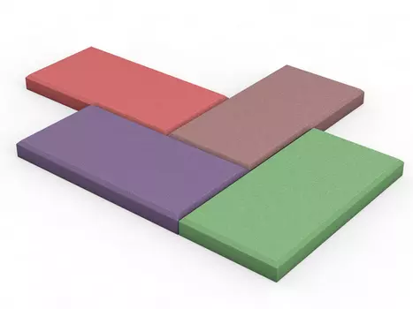 Резиновая брусчатка, Кирпич, толщ.40мм Glav 8.114