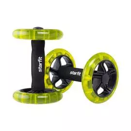 Ролик для пресса Starfit RL-107, раздельный, черно-зеленый