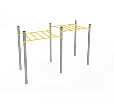 Рукоход двухуровневый (стационарный, с хомутами) Hercules W-2.3. 3454