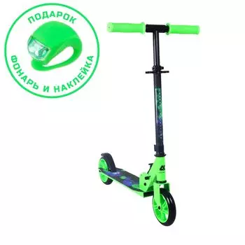 Самокат 145мм Sport Collection CK-SJ145-43 green (фонарь и наклейка в подарок)