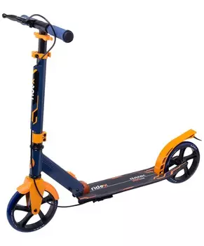 Самокат 2-колесный Ridex Rank d200 мм, ручной тормоз, черный\оранжевый