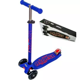 Самокат 3-х колесный Micmax светящиеся колеса (синий) C33746-4