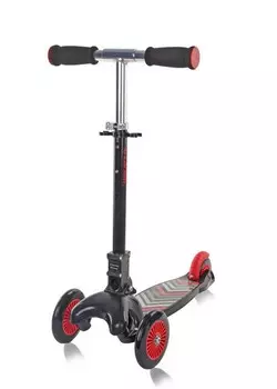 Самокат трехколесный Larsen Smart 1 черный/красный