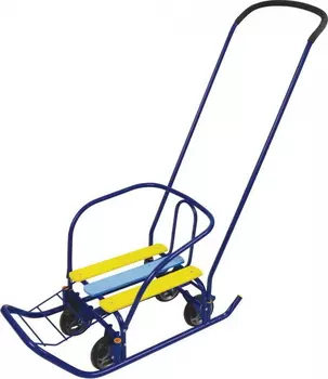 Санки детские Ника Ветерок 7 Универсал (Выдвижные колеса) Синий В7У/С2