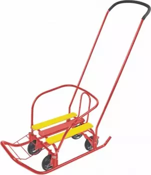 Санки детские универсал (выдвижные колеса) Ника Ветерок 7 В7У/АЛ2 алый