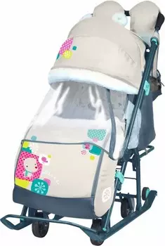 Санки-коляска Ника Мишка бежевый НД7-2/МБ