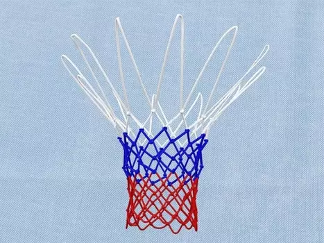 Сетка баскетбольная Гимнаст 3х цветная, нить 4,5 мм 2.13