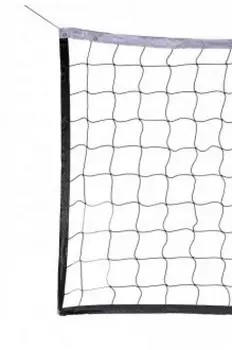 Сетка волейбол Д-3,5мм, яч 100x100, цв. бел-зел, 1,0x9,5м обш. с 4-х сторон, верх лентПП