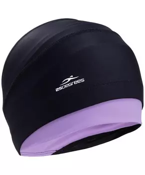 Шапочка для плавания 25DEGREES Duplo Black/Lilac, полиамид, для длинных волос