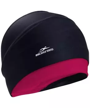 Шапочка для плавания 25DEGREES Duplo Black/Raspberry, полиамид, для длинных волос