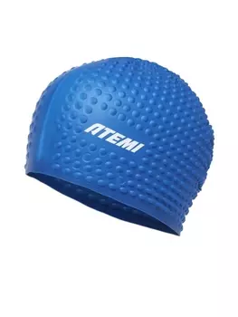 Шапочка для плавания Atemi bubble cap Strong blue FBC1BE синий