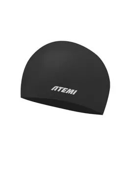 Шапочка для плавания Atemi kids light silicone cap Deep black KLSC1BK черный