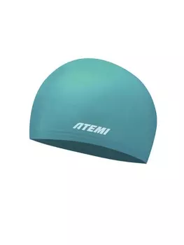 Шапочка для плавания Atemi kids light silicone cap Green river KLSC1GR бирюзовый