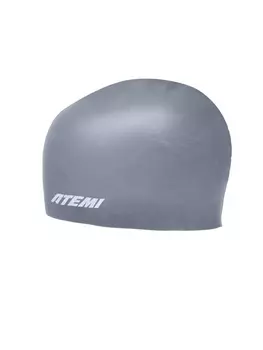 Шапочка для плавания Atemi kids silicone cap Asphalt grey KSC1GY серый