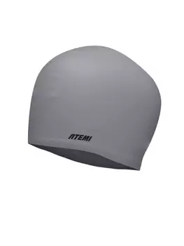 Шапочка для плавания Atemi long hair cap Asphalt grey TLH1GY серый