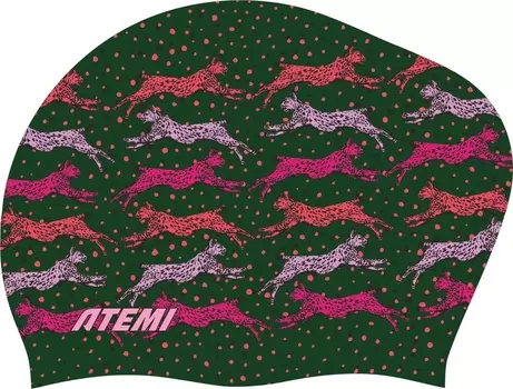 Шапочка для плавания Atemi long hair cap Jumping lynx TLH1JL принт