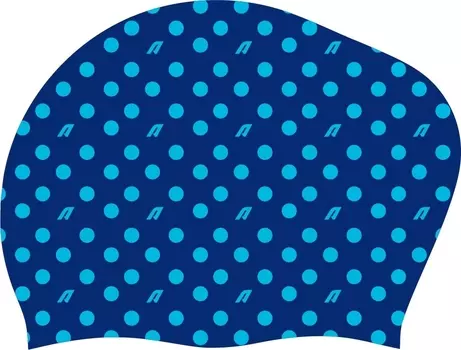 Шапочка для плавания Atemi long hair cap Point blue TLH1PBE принт
