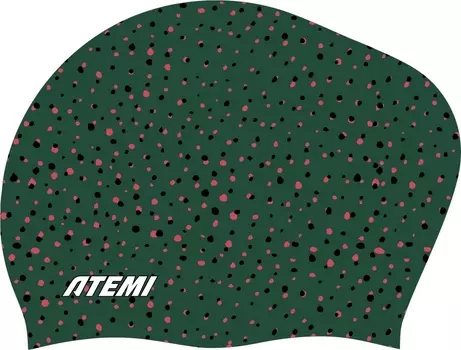 Шапочка для плавания Atemi long hair cap Point green TLH1PG принт