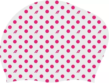 Шапочка для плавания Atemi long hair cap Point White TLH1PW принт