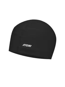 Шапочка для плавания Atemi PU cap black FPUC1BK черный